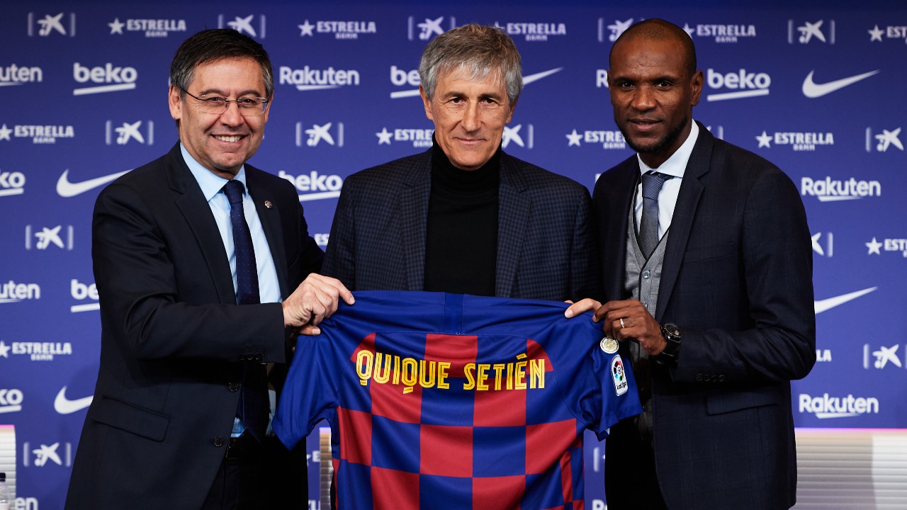 Bartomeu, Setien & Abidal (©Alex Caparros/Gallo Images)